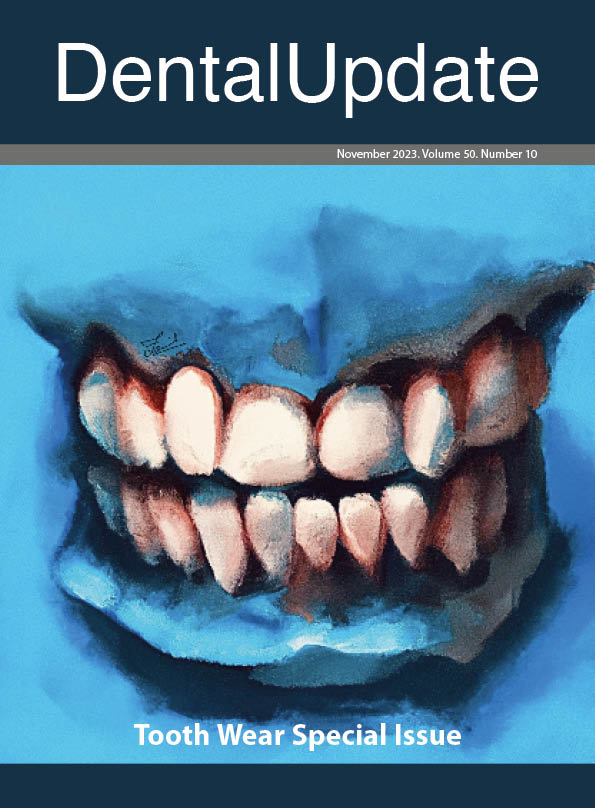 <p>Guest-edited by Profs Subir Banerji and Shamir Mehta, authorities in the field of tooth wear and its treatment, with contributions from a worldwide team of experts in the subject to contribute, we hope that you enjoy this special issue and find it of value in your everyday clinical practice.</p>